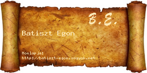 Batiszt Egon névjegykártya